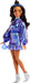 Barbie Deluxe Style Doll #7 in Metallic Blue Top and Skirt, Wavy Brown Hair, Accessories like Silvery Jewelry, Crystal Handbag and Sunglasses, JFP42