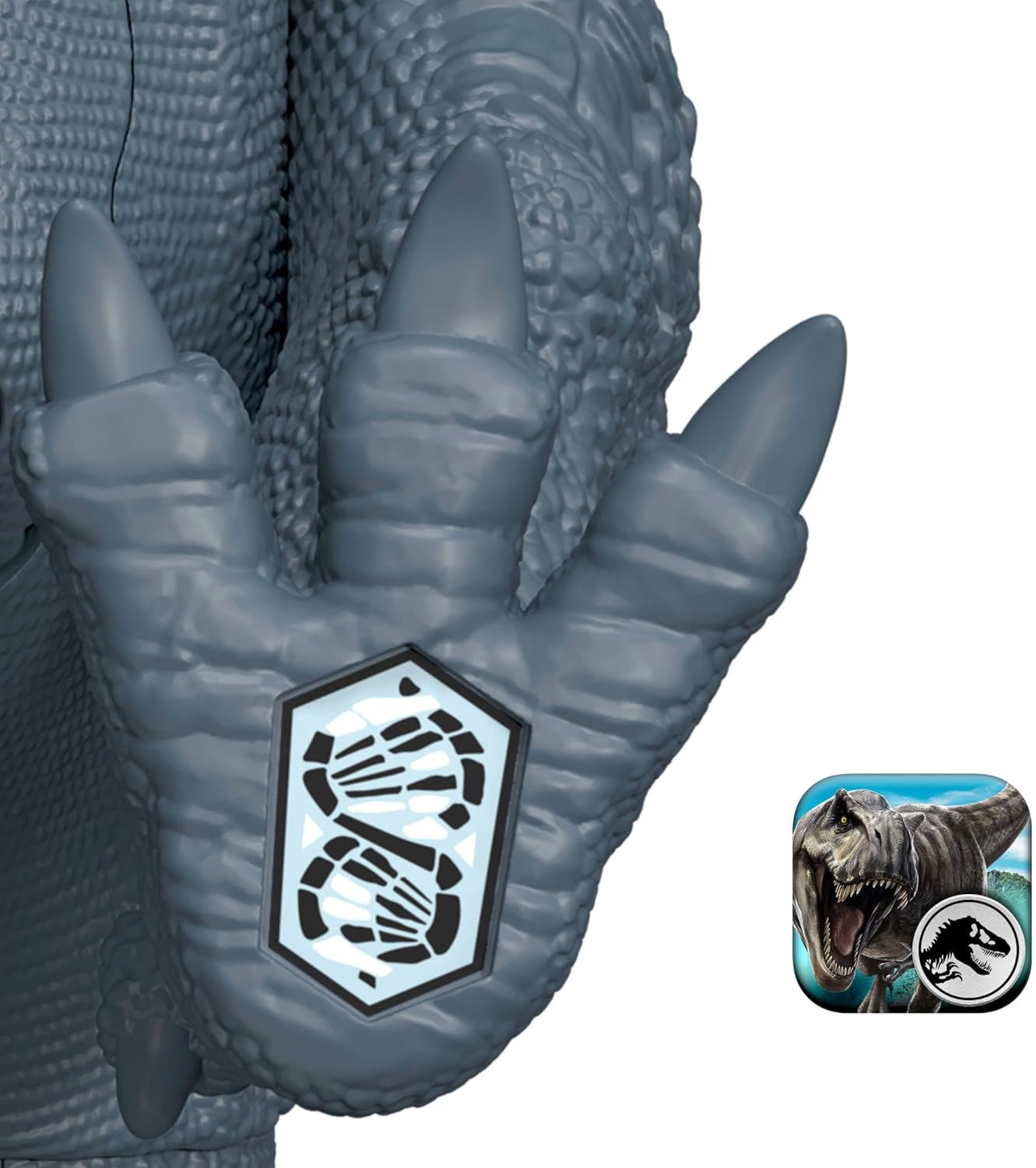 Mattel Jurassic World Rebirth Wild Roar Dinosaur Toy, Abelisaurus Posable Figure, Tail-Controlled Chomp Multi-Direction Attack & Sound, Digital Play, JGB91