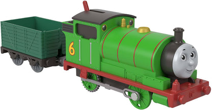Thomas & Friends Motorized Toy Train, Classic Percy Battery-Powered Engine & Cargo Car, Storytelling Play for Preschoolers, JGF94