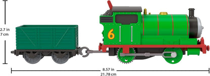 Thomas & Friends Motorized Toy Train, Classic Percy Battery-Powered Engine & Cargo Car, Storytelling Play for Preschoolers, JGF94
