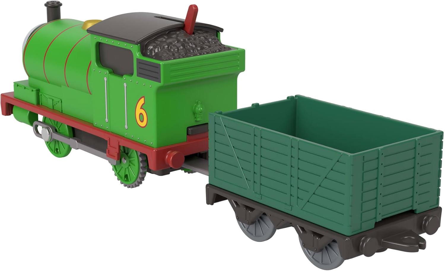 Thomas & Friends Motorized Toy Train, Classic Percy Battery-Powered Engine & Cargo Car, Storytelling Play for Preschoolers, JGF94