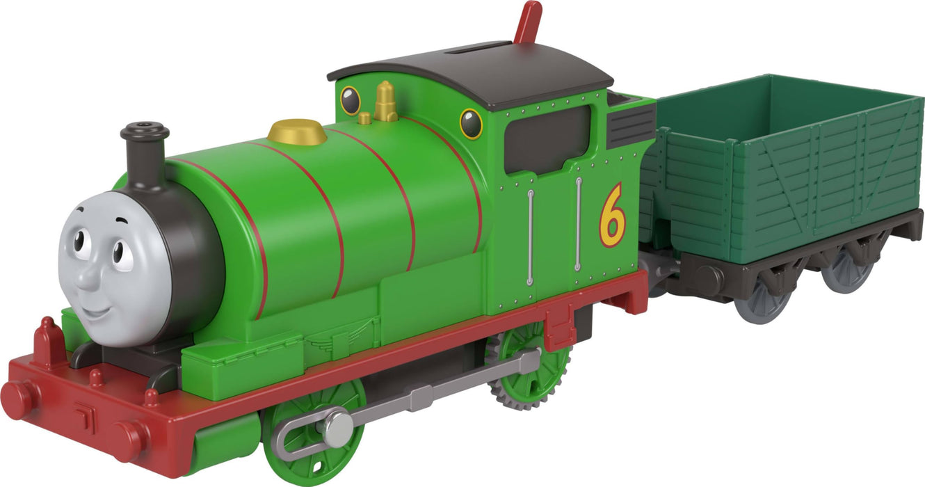 Thomas & Friends Motorized Toy Train, Classic Percy Battery-Powered Engine & Cargo Car, Storytelling Play for Preschoolers, JGF94