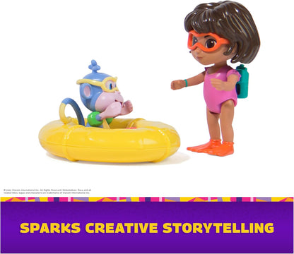 Dora, Splash-Splash Adventure Pack, with Dora and Boots Toy Figures and Accessories, Kids Toys for Girls and Boys Ages 3 and Up