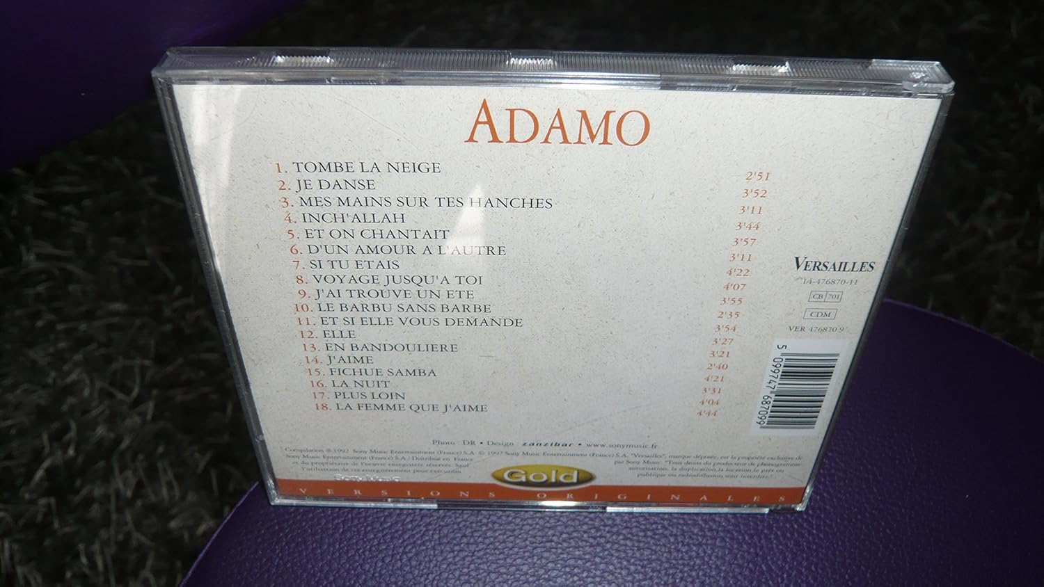Adamo ; Tombe la neige, Mes mains sur tes hanches...