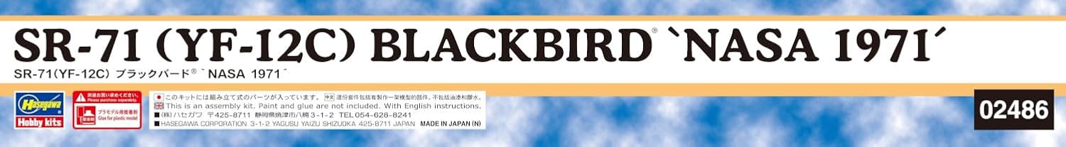 Hasegawa - 1/72 SR-71 Blackbird, NASA 1971 - Plastic Modelbouw - Schaal: 1:72