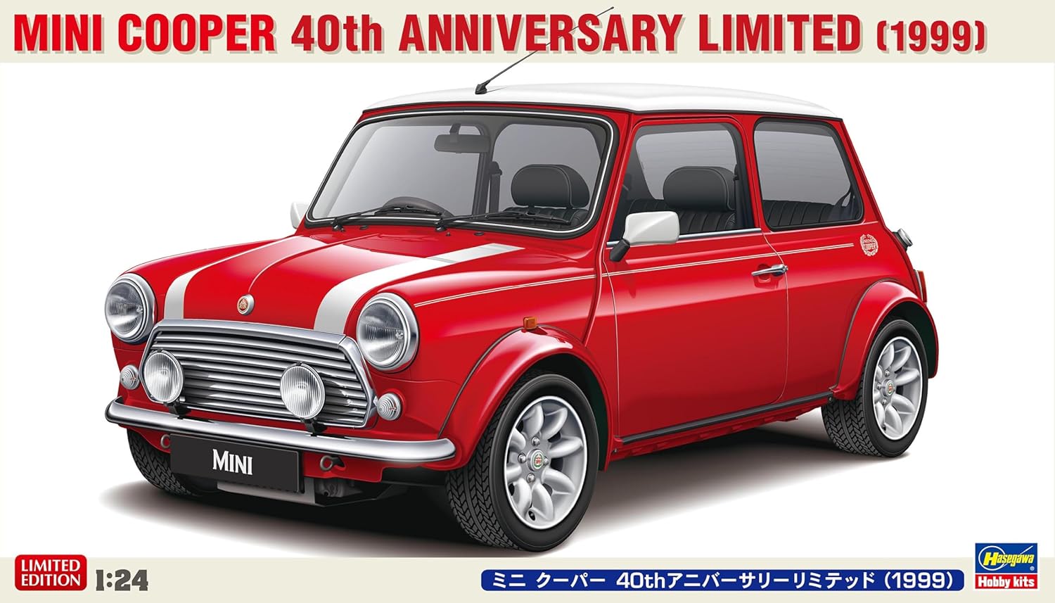 Hasegawa - 1/24 Mini Cooper, 40 jaar 1999 - Plastic Modelbouw - Schaal: 1:24
