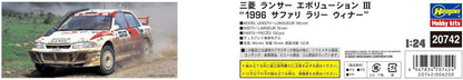Hasegawa - 1/24 Mitsubishi Lancer EVO III, 1996 Safari Rally - Plastic Modelbouw - Schaal: 1:24