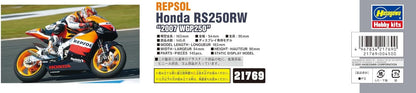Hasegawa - 1/12 Repsol Honda RS250RW, 2007 WGP 250 - Plastic Modelbouw - Schaal: 1:12