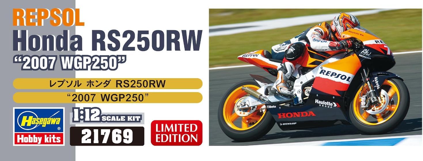 Hasegawa - 1/12 Repsol Honda RS250RW, 2007 WGP 250 - Plastic Modelbouw - Schaal: 1:12