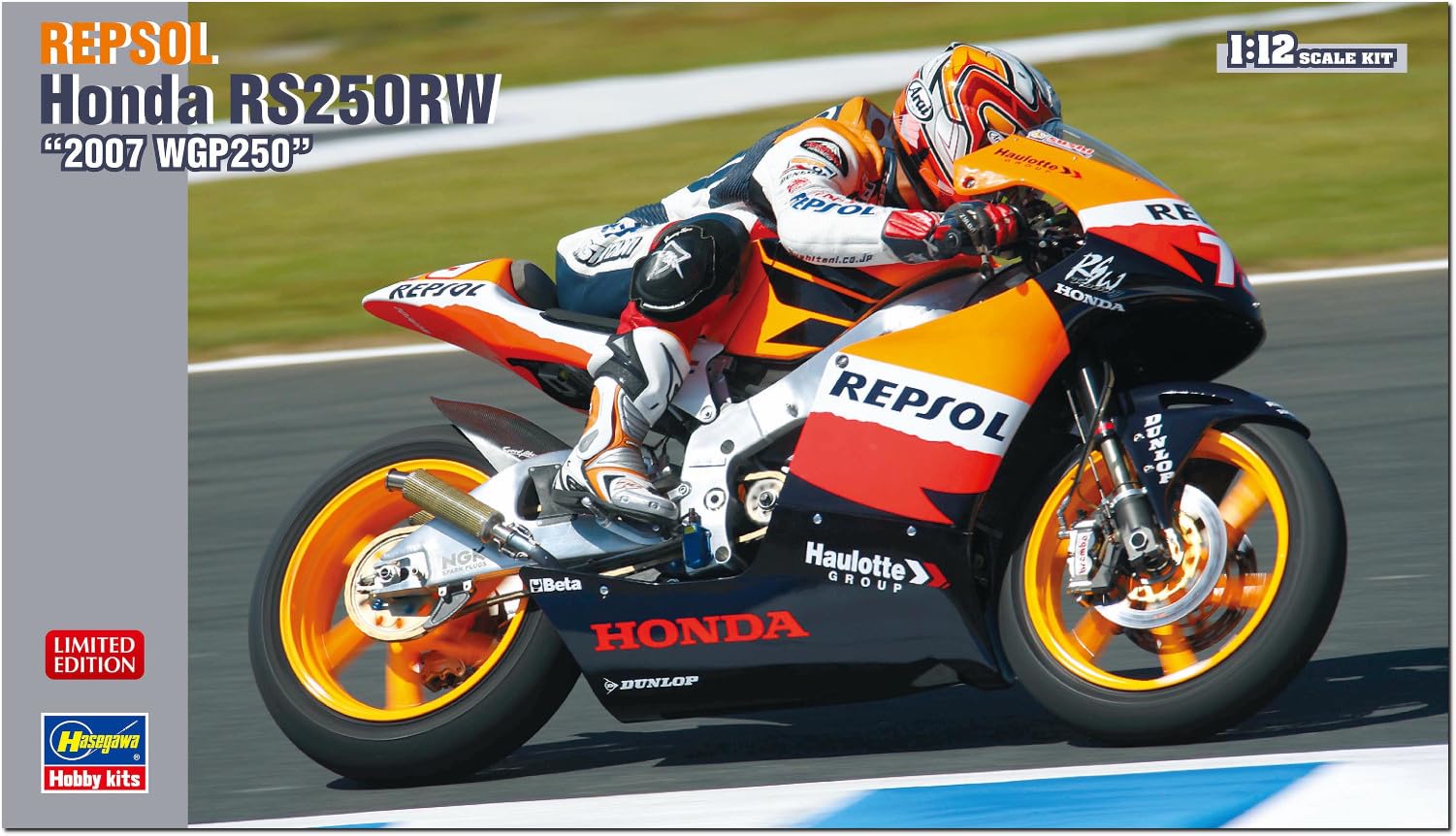 Hasegawa - 1/12 Repsol Honda RS250RW, 2007 WGP 250 - Plastic Modelbouw - Schaal: 1:12