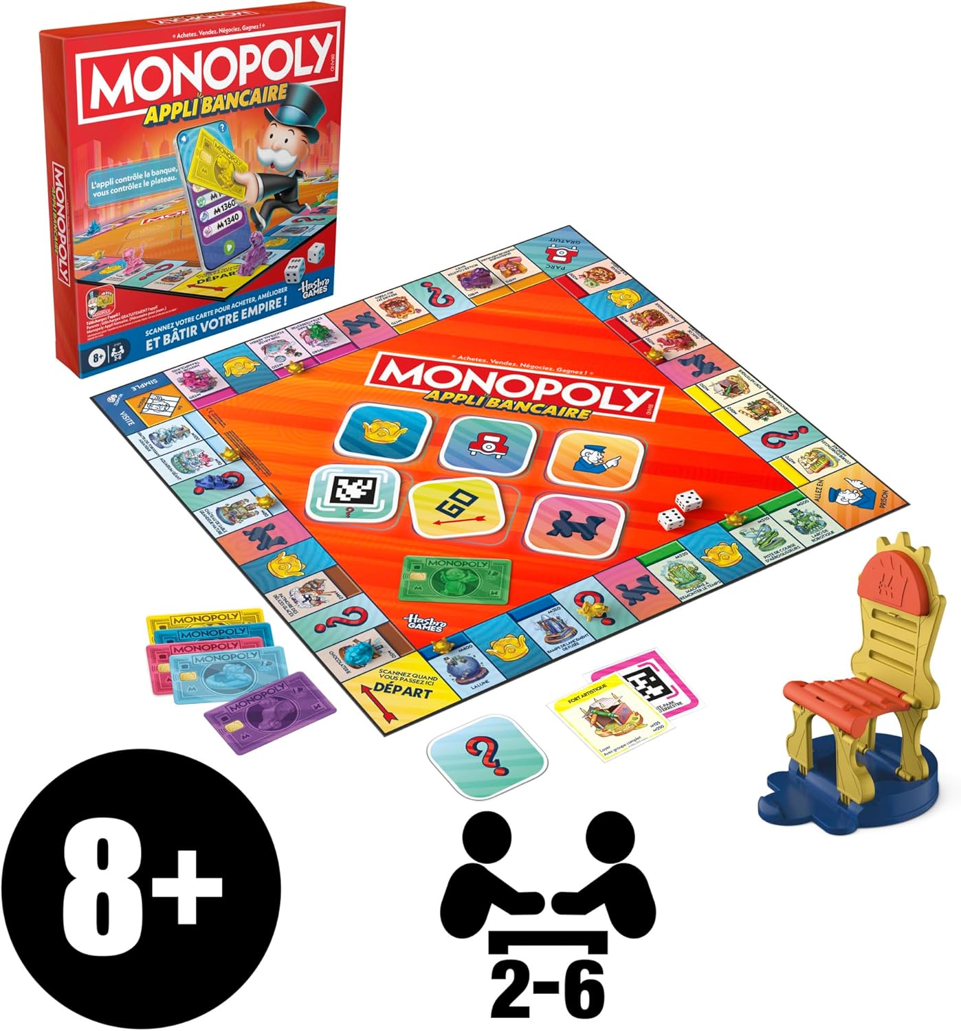 Monopoly Banking App, Board Game - French Version
