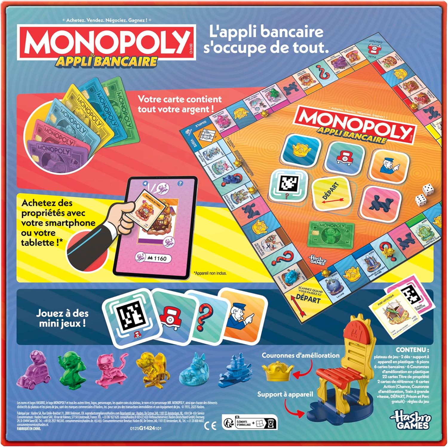 Monopoly Banking App, Board Game - French Version