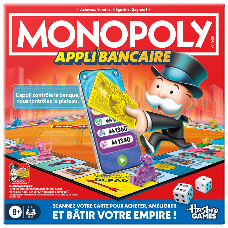 Monopoly Banking App, Board Game - French Version