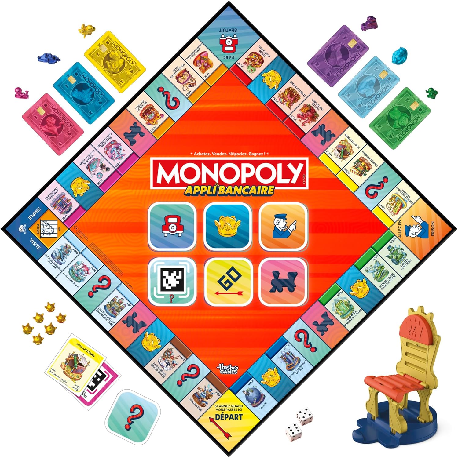 Monopoly Banking App, Board Game - French Version