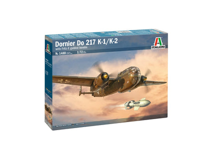 ITALELI IT1/72 WW2 Germany Dornier Do217 K2 Guide Bomb Fritz X Included Plastic Model IT1488 (Airplane