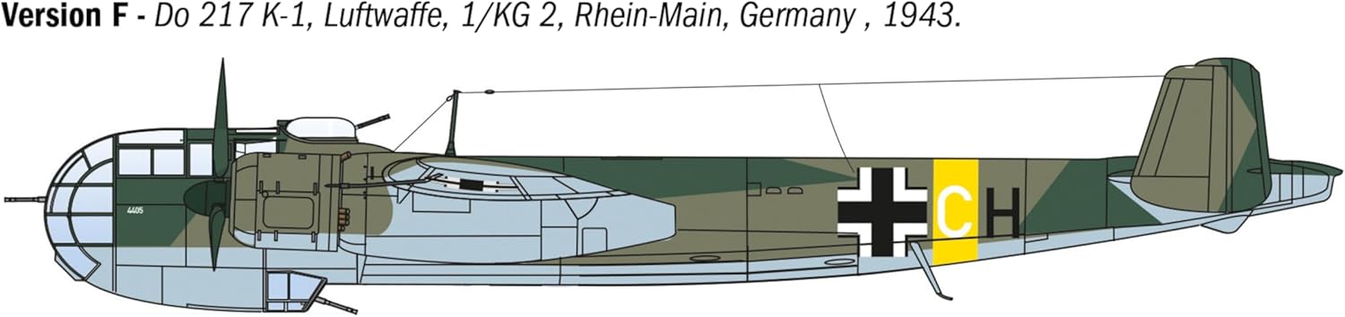 ITALELI IT1/72 WW2 Germany Dornier Do217 K2 Guide Bomb Fritz X Included Plastic Model IT1488 (Airplane