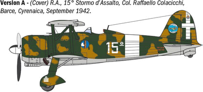 ITALERI IT2842 1/48 WW2 FIAT CR.42 Falco Attack Plane/Night Fighter Model Plastic Model