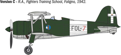 ITALERI IT2842 1/48 WW2 FIAT CR.42 Falco Attack Plane/Night Fighter Model Plastic Model
