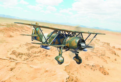 ITALERI IT2842 1/48 WW2 FIAT CR.42 Falco Attack Plane/Night Fighter Model Plastic Model