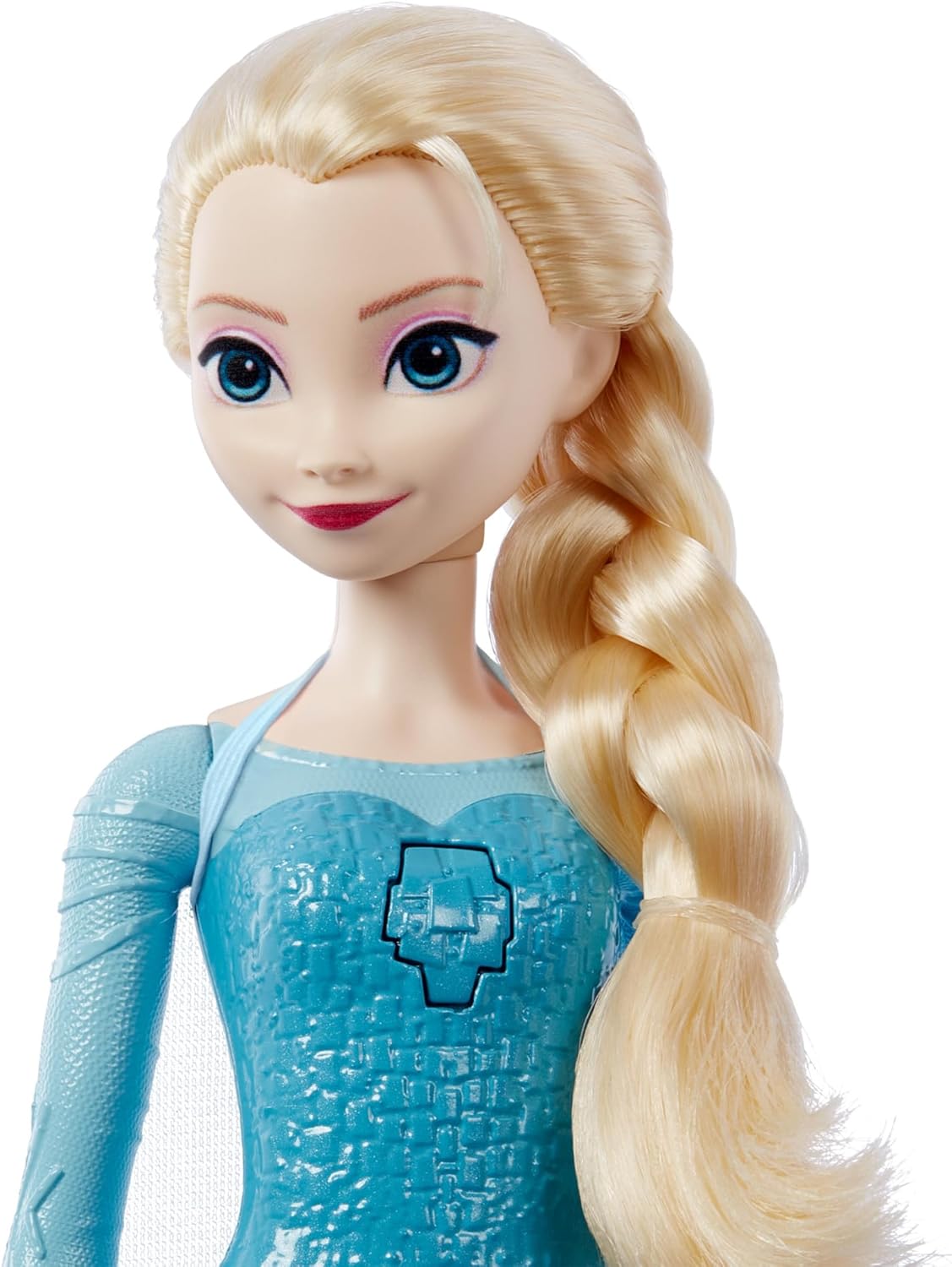 Mattel Disney Frozen speelgoed Elsa pop bij zonsopgang met beroemde look zingt "Bij zonsopgang" in 4 talen: Engels, Frans, Duits, Italiaans, Frozen, nieuwe variant, JDL58