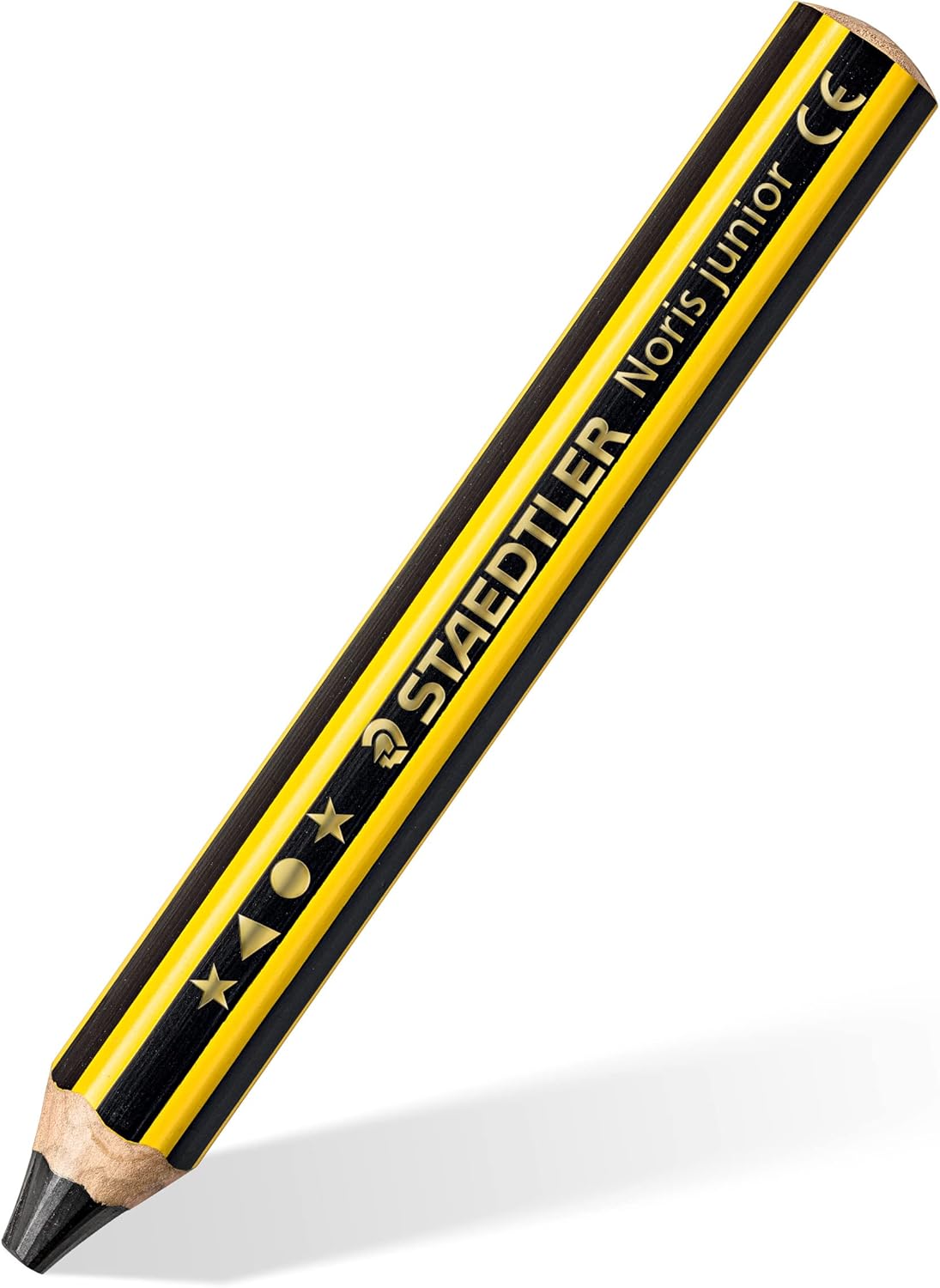 STAEDTLER Noris jumbo 328-B driekantige jumbo viltstift, ergonomische dikke schacht, aantrekkelijk sterrenreliëf, kartonnen etui met 10 viltstiften, promotie, 328-B C10P