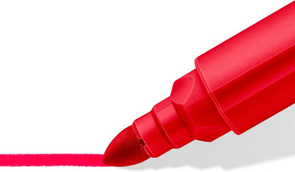 STAEDTLER Noris jumbo 328-B driekantige jumbo viltstift, ergonomische dikke schacht, aantrekkelijk sterrenreliëf, kartonnen etui met 10 viltstiften, promotie, 328-B C10P