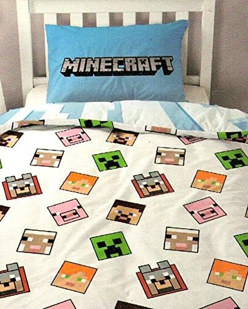 Halantex MINECRAFT Bed Set CACTUS RUN Cotton Duvet Cover 140x200cm And Pillow Case 70x90cm ORIGINAL