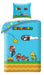 Super Mario Blue Bedding Set, Duvet Cover 140 x 200 cm + Pillowcase, 100% Polyester