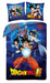 Halantex Dragon Ball Goku with Friends Beerus Junior Gohan Vegeta – Kamehameha – Bed Set Duvet Cover 140 x 200 cm with Pillowcase 70 x 90 cm – 100% Polyester Multi-Coloured