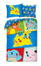 Halantex Set copripiumino Pokemon, Pikachu e Amici, 2 pezzi 140 x 200 cm + 1 federa 70 x 90 cm. 100% cotone, Oeko-TEX, letto singolo