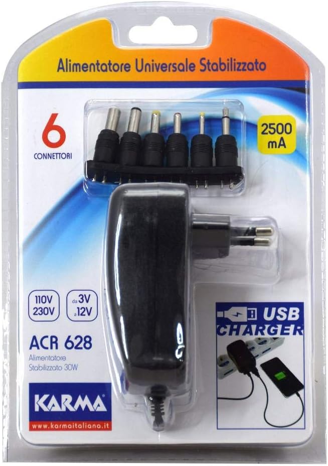 Karma Italiana ACR 628 adattatore e invertitore Interno 30 W Nero