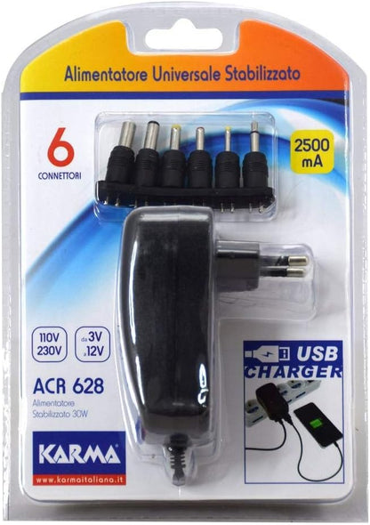 Karma Italiana ACR 628 adattatore e invertitore Interno 30 W Nero