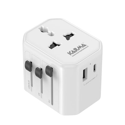 Karma: Adattatore Da Viaggio 2 Porte Usb E Cavo