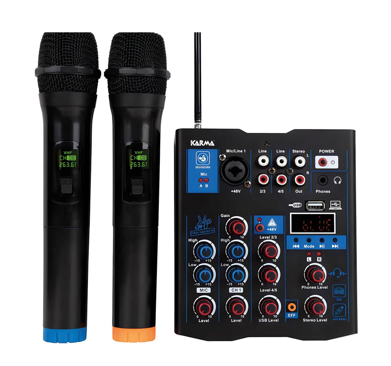 Karma: Mixer 5 Canali Con Doppio Radiomicrofono