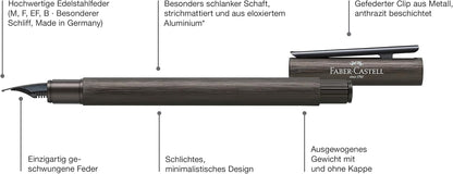 Faber-Castell Neo Slim Auminium B Fountain Pen - Gun Metal