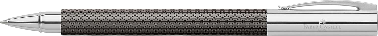Faber-Castell Ambition 147056 Roller Ball Pen, high-Grade Resin, Black/Sand Colour