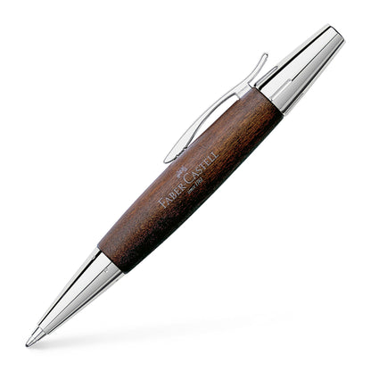Faber-Castell 148382 E-Motion twist ball point pen Birnbaumholz dunkelbraun