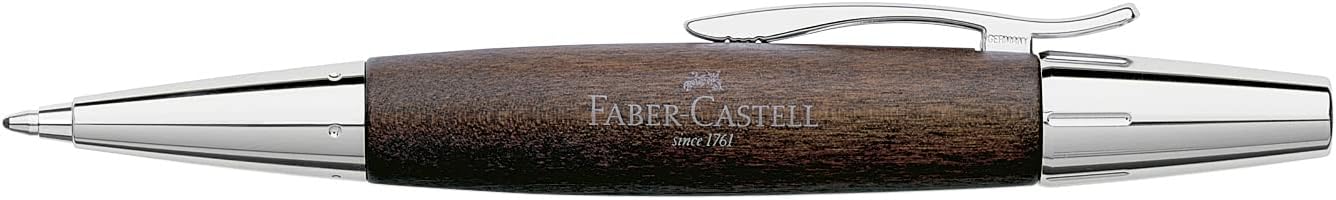 Faber-Castell 148382 E-Motion twist ball point pen Birnbaumholz dunkelbraun