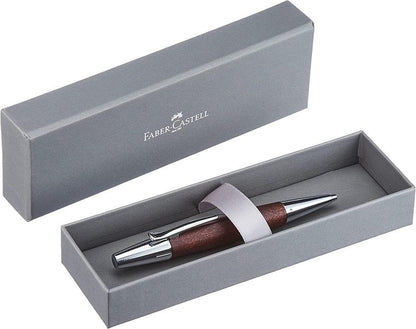 Faber-Castell 148382 E-Motion twist ball point pen Birnbaumholz dunkelbraun