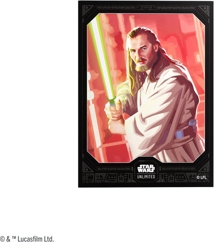 Gamegenic | Star Wars: Unlimited Premium Art Sleeves Set 5 - Qui-Gon Jinn | Trading Card Accessory
