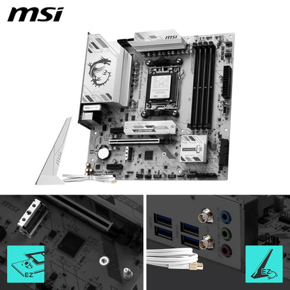 MSI B850M GAMING PLUS WIFI6E Motherboard, mATX - Supports AMD Ryzen 9000/8000 / 7000 Processors, AM5 - DDR5 Memory Boost 8200+ MT/s (OC), PCIe 4.0 x16, M.2 Gen5, Wi-Fi 6E, 2.5G LAN