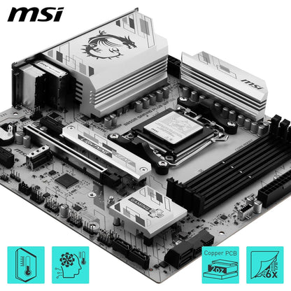 MSI B850M GAMING PLUS WIFI6E Motherboard, mATX - Supports AMD Ryzen 9000/8000 / 7000 Processors, AM5 - DDR5 Memory Boost 8200+ MT/s (OC), PCIe 4.0 x16, M.2 Gen5, Wi-Fi 6E, 2.5G LAN