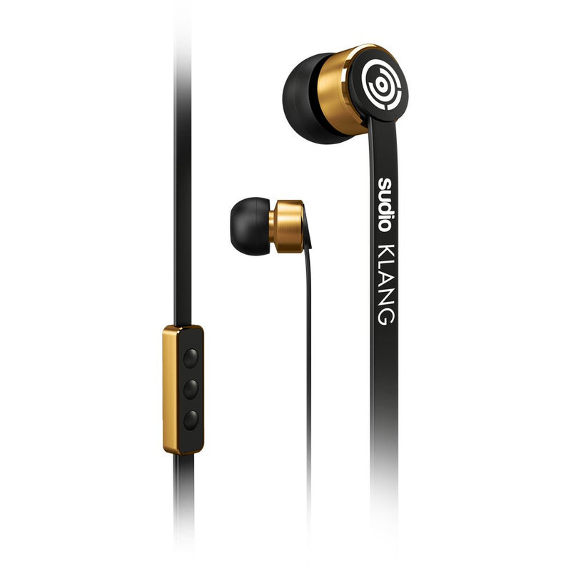 Sudio KLANG In-Ear Earphones in Black with Gold Metal