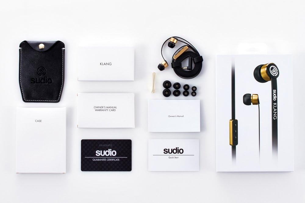 Sudio KLANG In-Ear Earphones in Black with Gold Metal