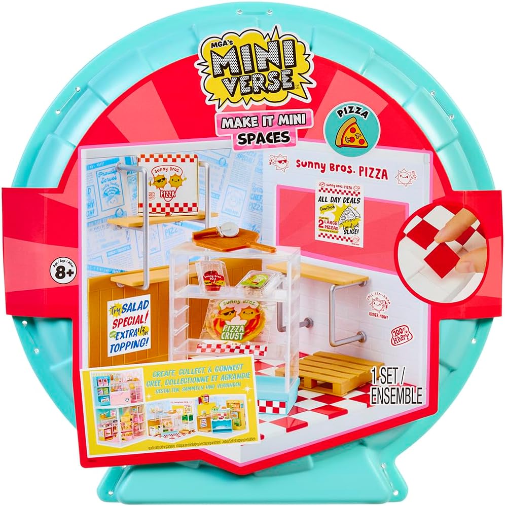 MGA's Miniverse Make It Mini Spaces Pizza Shop - Inclusief 1 Set, Bouwset, Doe-Het-Zelf, Knutselen, Voor verzamelaars & Kinderen vanaf 8 jaar, NIET EETBAAR