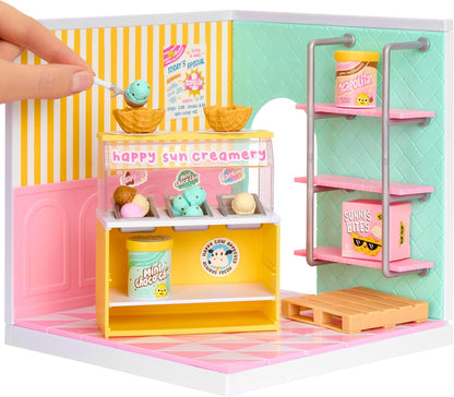 MGA's Miniverse Make It Mini Spaces Ice Cream Shop - Inklusive 1 Packung, BAU-Set, DIY, Bastelei, Für Sammler & Kinder ab 8 Jahren, Nicht ESSBAR