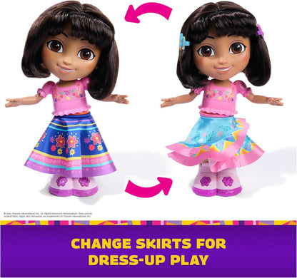 Dora, Dance with Me Dora, Interactive Dancing Doll with 2 Skirts, Bilingual Phrases and Music, Kids Toys for Girls and Boys Ages 3 and Up