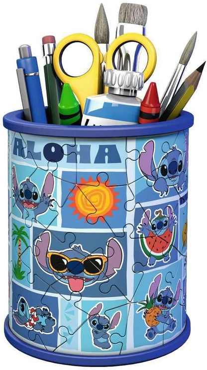 Ravensburger Disney Stitch Pencil Holder 54 piece 3D Jigsaw Puzzle for Adults and Kids Age 6 Years Up - No Glue Required