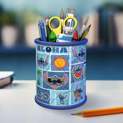 Ravensburger Disney Stitch Pencil Holder 54 piece 3D Jigsaw Puzzle for Adults and Kids Age 6 Years Up - No Glue Required