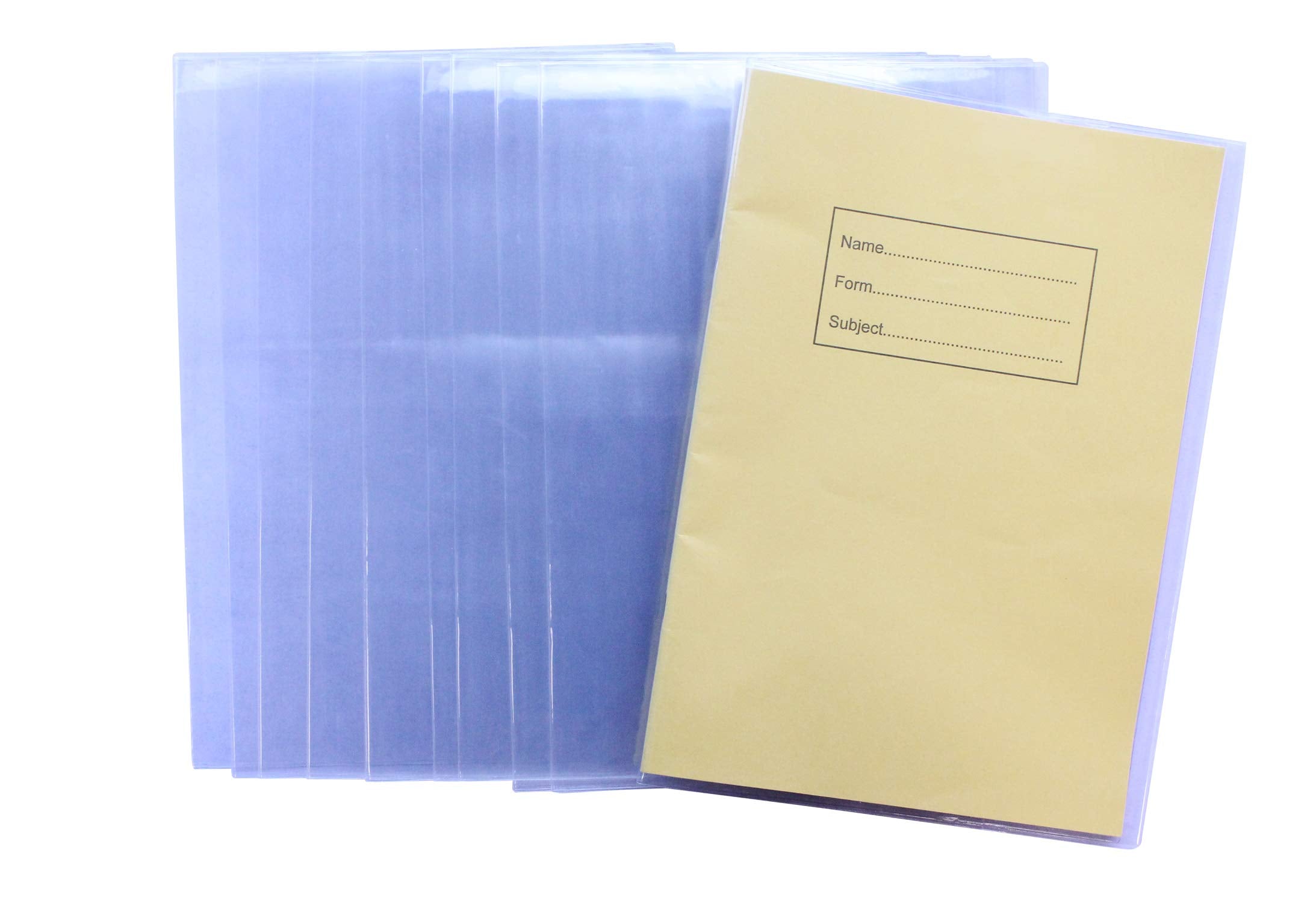 Bright Ideas Clear PVC Book Covers – A4, 250 Micron, PK10 Covers. Thicker and Extra Strong Sturdy Plastic Book Covers. Easy to Clean Plastic and Wipeable Made to Protect School Exercise Books. BI9000.